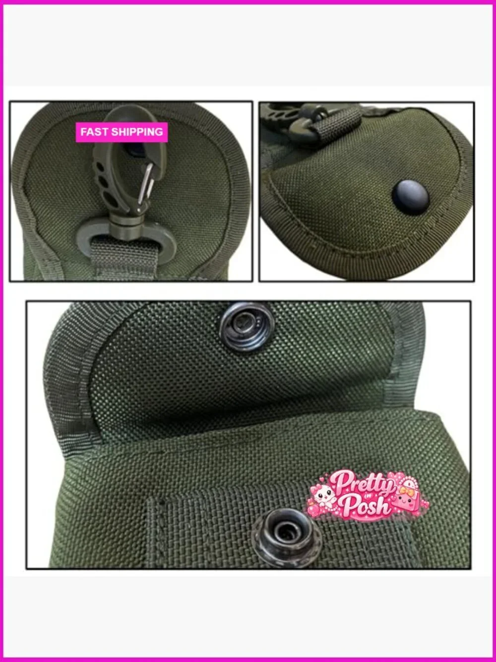 Nylon Tactical Pouch 2-Pack EDC Keychain Organizer Utility Pocket